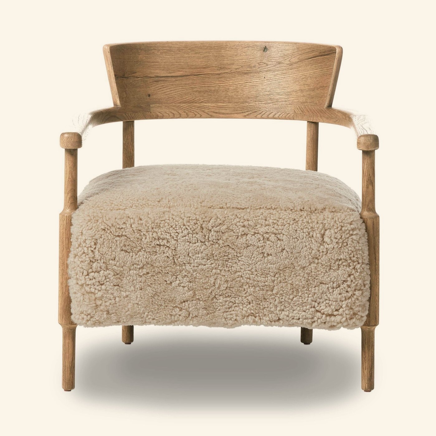 Bennett Chair in Beige Shearling
