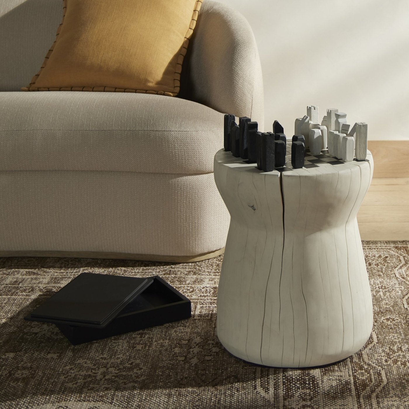 Chess Table in Ivory