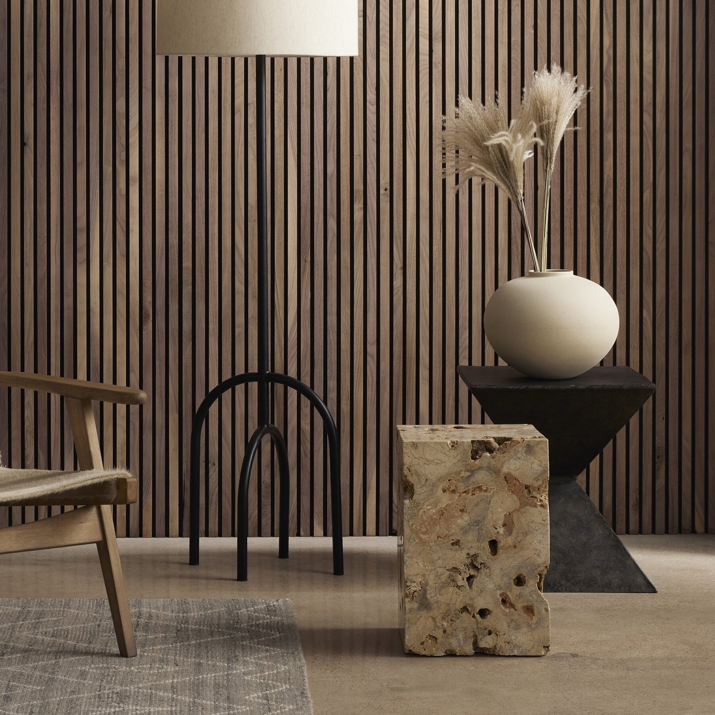Faydon End Table in Romano Fosse Travertine