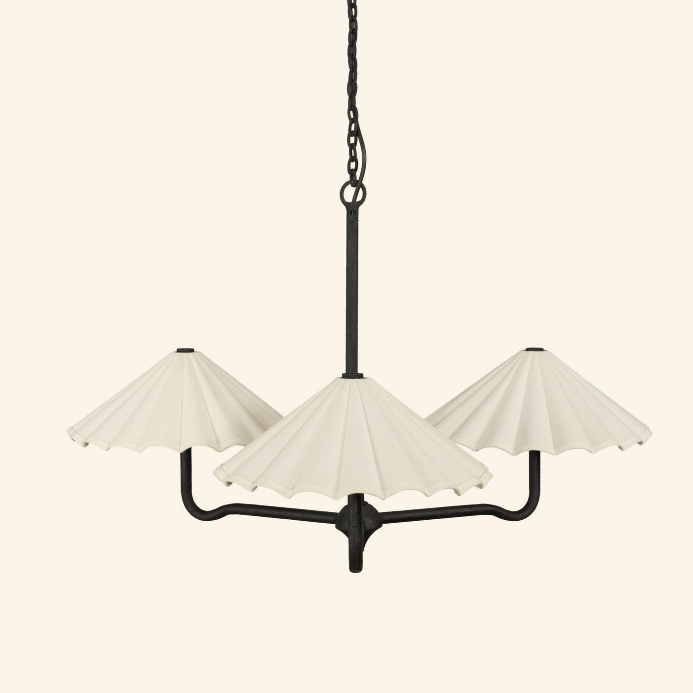 Fiorella Chandelier in Black Wrought Iron