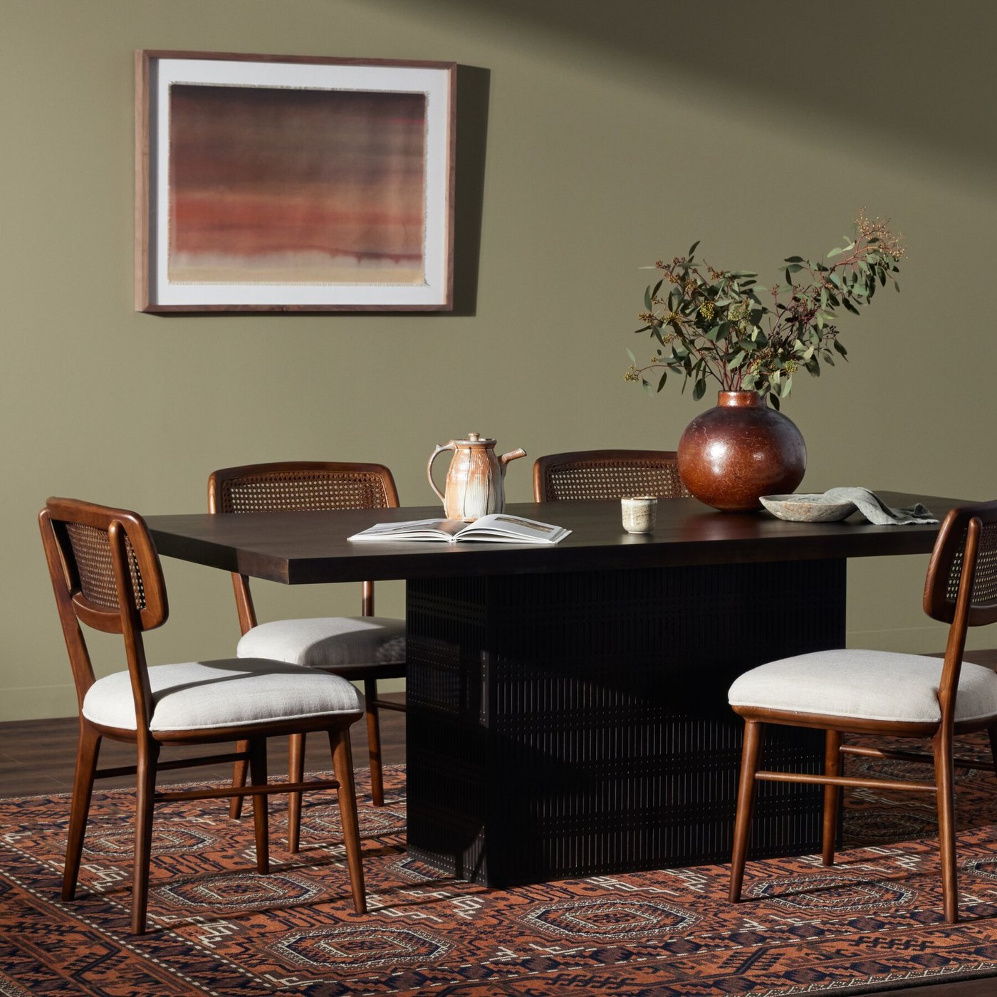 Kelby Dining Table in Vintage Brown
