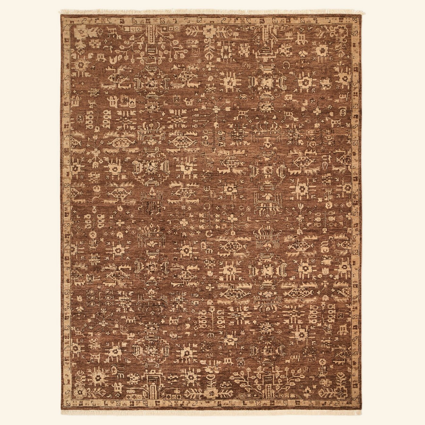 Paolo Hand-Knotted Rug in Paolo Rust